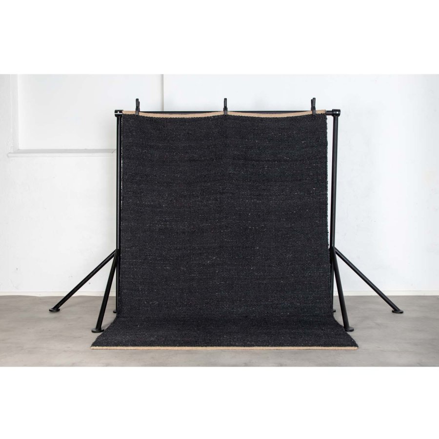 VENTURE DESIGN Kali gulvtppe - sort jute (170x240) 
