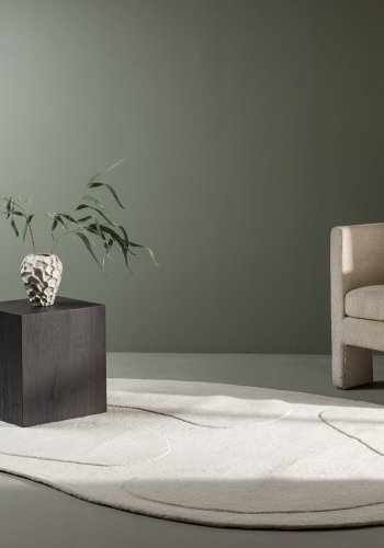 VENTURE DESIGN Enard Rug Enard Ullblanding med stoffbakside - 290*175- -Oval -Hvit