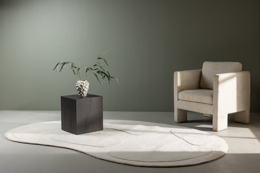 VENTURE DESIGN Enard Rug Enard Ullblanding med stoffbakside - 290*175- -Oval -Hvit