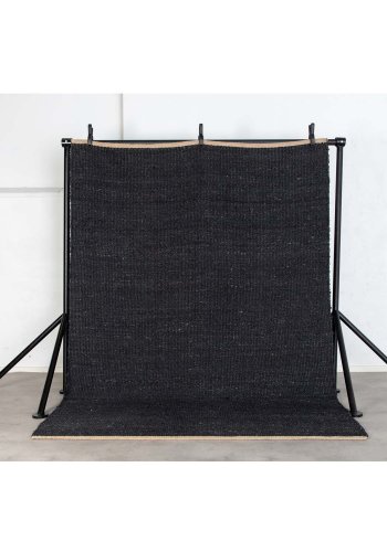 VENTURE DESIGN Kali gulvtppe - sort jute (200x300)