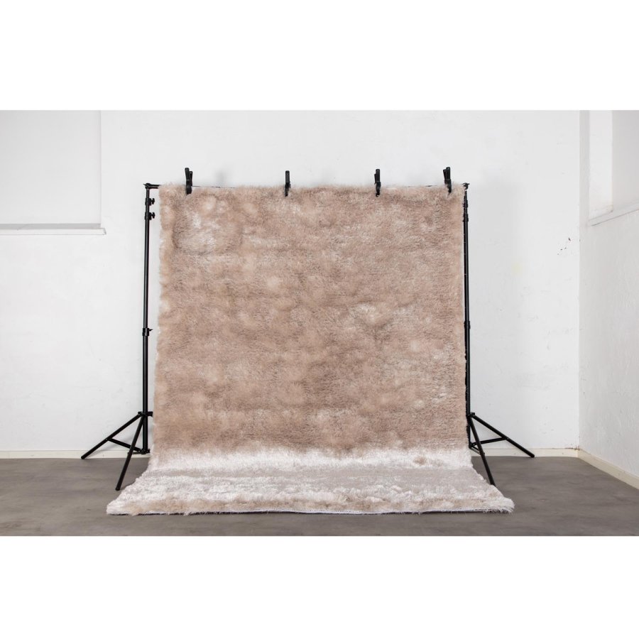 VENTURE DESIGN Shiva Shaggy teppe - champagne polyester og bomull (170x240)