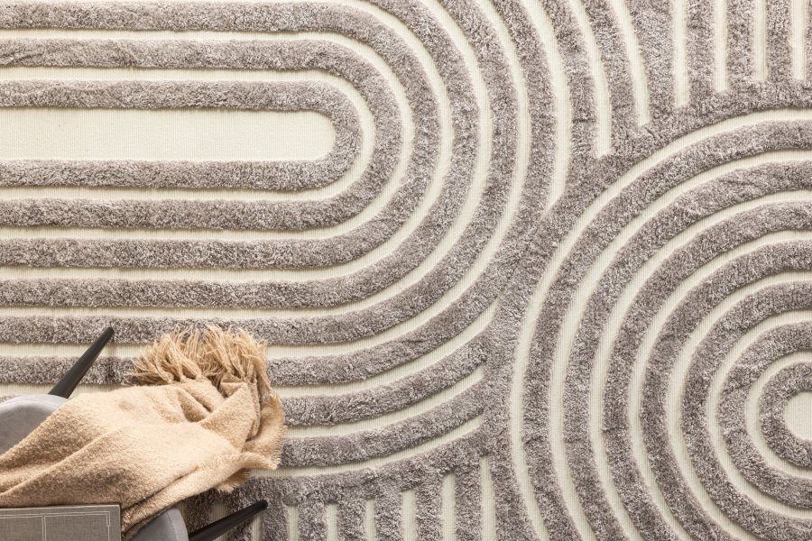 VENTURE DESIGN Nikita Teppe Nikita Poly-bomull Canvas - 290*200- -Rektangulrt-Gr/Hvit