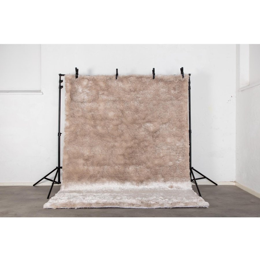VENTURE DESIGN Shiva Shaggy teppe - champagne polyester og bomull (200x300)