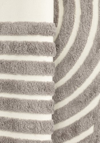 VENTURE DESIGN Nikita Teppe Nikita Poly-bomull Canvas - 230*160- -Rektangulrt- Gr/Hvit