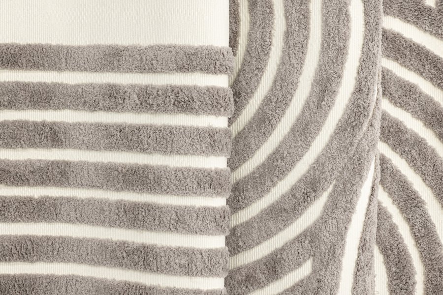 VENTURE DESIGN Nikita Teppe Nikita Poly-bomull Canvas - 230*160- -Rektangulrt- Gr/Hvit