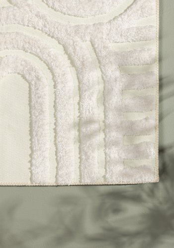 VENTURE DESIGN Nikita billedvev, rektangulr - hvit polyester (70x100)