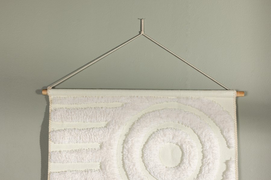 VENTURE DESIGN Nikita billedvev, rektangulr - hvit polyester (70x100)