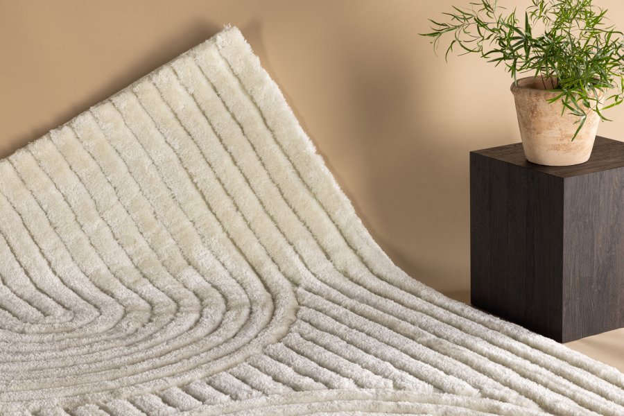 VENTURE DESIGN Niklas Teppe Niklas Polyester - 290*200- -Rektangulrt-Hvitt