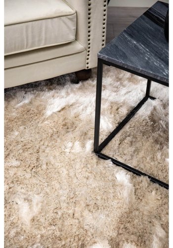 VENTURE DESIGN Shiva Shaggy teppe - champagne polyester og bomull (200)
