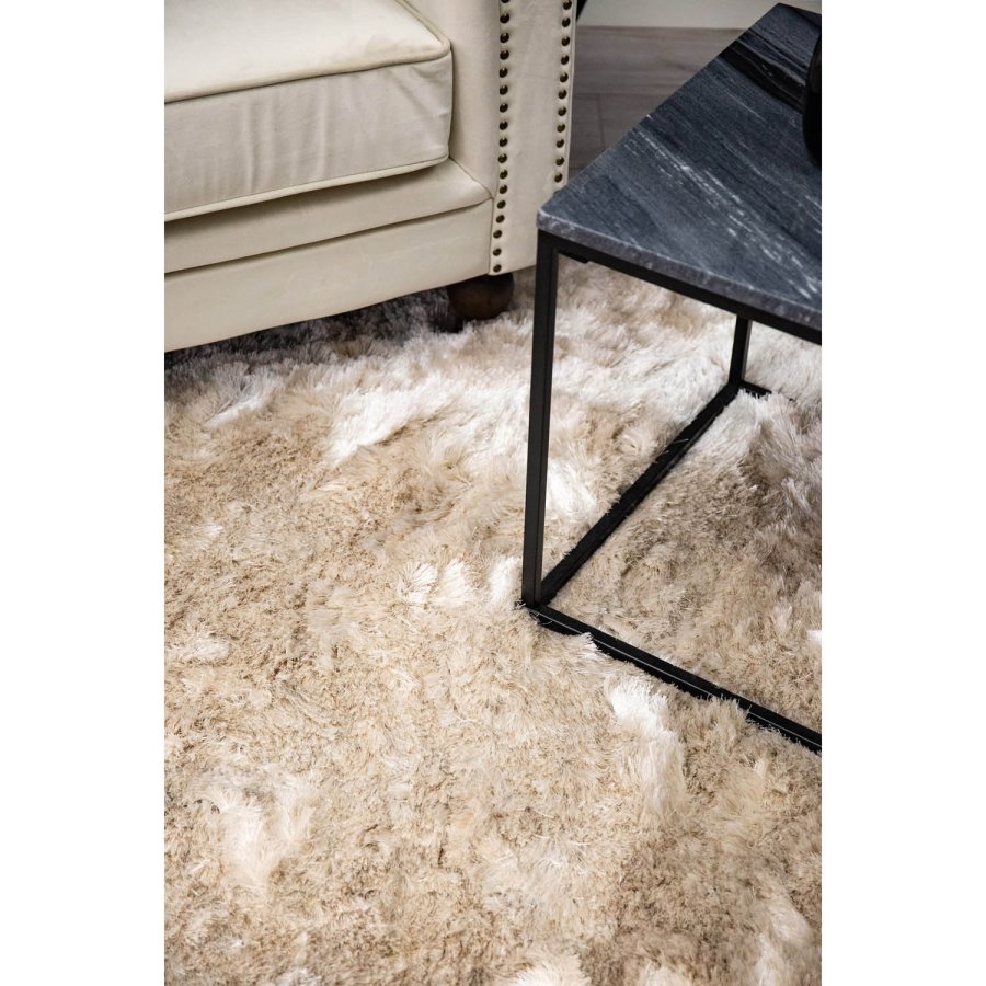 VENTURE DESIGN Shiva Shaggy teppe - champagne polyester og bomull (200)