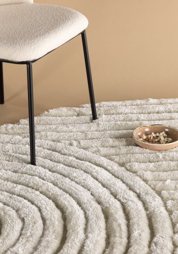 VENTURE DESIGN Niklas Teppe Niklas Polyester - 200*200- -Rund-Hvit