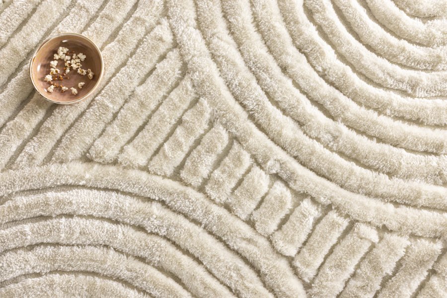 VENTURE DESIGN Niklas Teppe Niklas Polyester - 200*200- -Rund-Hvit