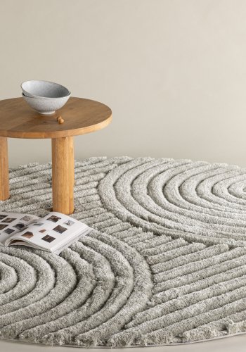 VENTURE DESIGN Niklas Teppe Niklas Polyester - 200*200- -Rund-Greige