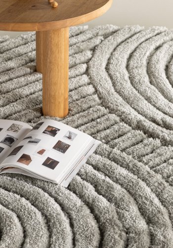 VENTURE DESIGN Niklas Teppe Niklas Polyester - 200*200- -Rund-Greige