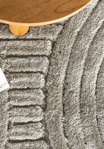 VENTURE DESIGN Niklas Teppe Niklas Polyester - 200*200- -Rund-Greige