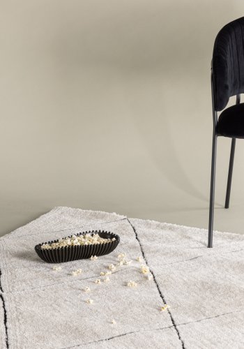 VENTURE DESIGN Patrik Teppe Patrik Polyester Shaggy - 290*200- -Rektangulr-Hvit/Sort