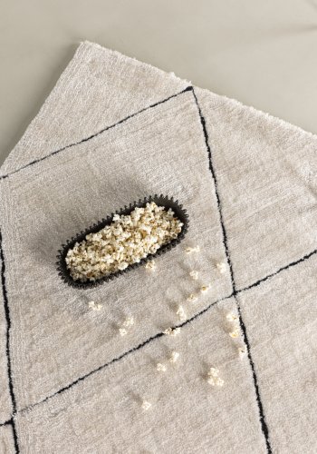 VENTURE DESIGN Patrik Teppe Patrik Polyester Shaggy - 290*200- -Rektangulr-Hvit/Sort