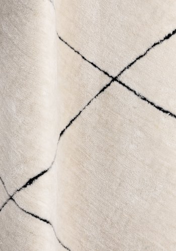 VENTURE DESIGN Patrik Teppe Patrik Polyester Shaggy - 230*160- -Rektangulr-Hvit/Sort