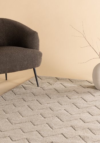 VENTURE DESIGN Fia Teppich, rechteckig  braunes Polyester (230 x 160)