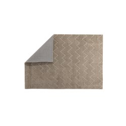 Pia gulvtppe, rektangulr - brun polyester (230x160)