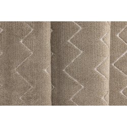 Pia gulvtppe, rektangulr - brun polyester (230x160)