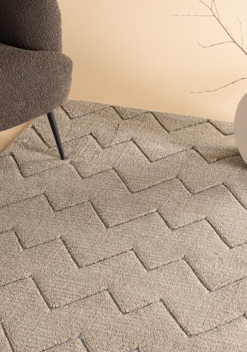 VENTURE DESIGN Fia Teppich, rechteckig  braunes Polyester (230 x 160)