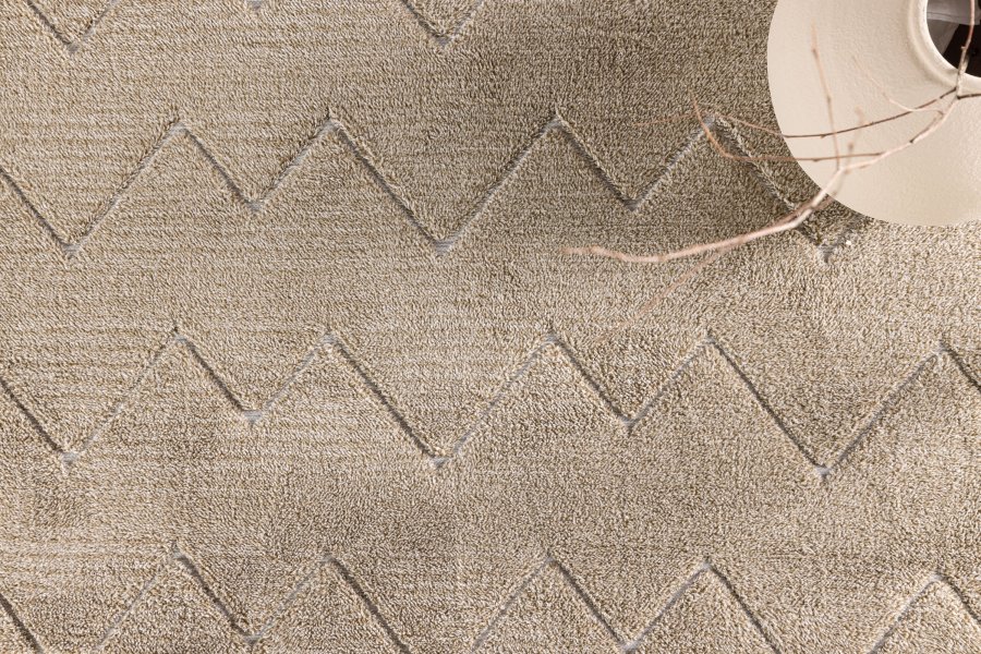 VENTURE DESIGN Fia Teppich, rechteckig  braunes Polyester (230 x 160)