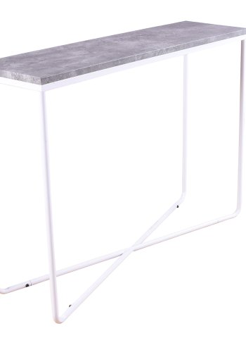 VENTURE DESIGN Palace sidebord - gr sement og hvitt metall (110x30)