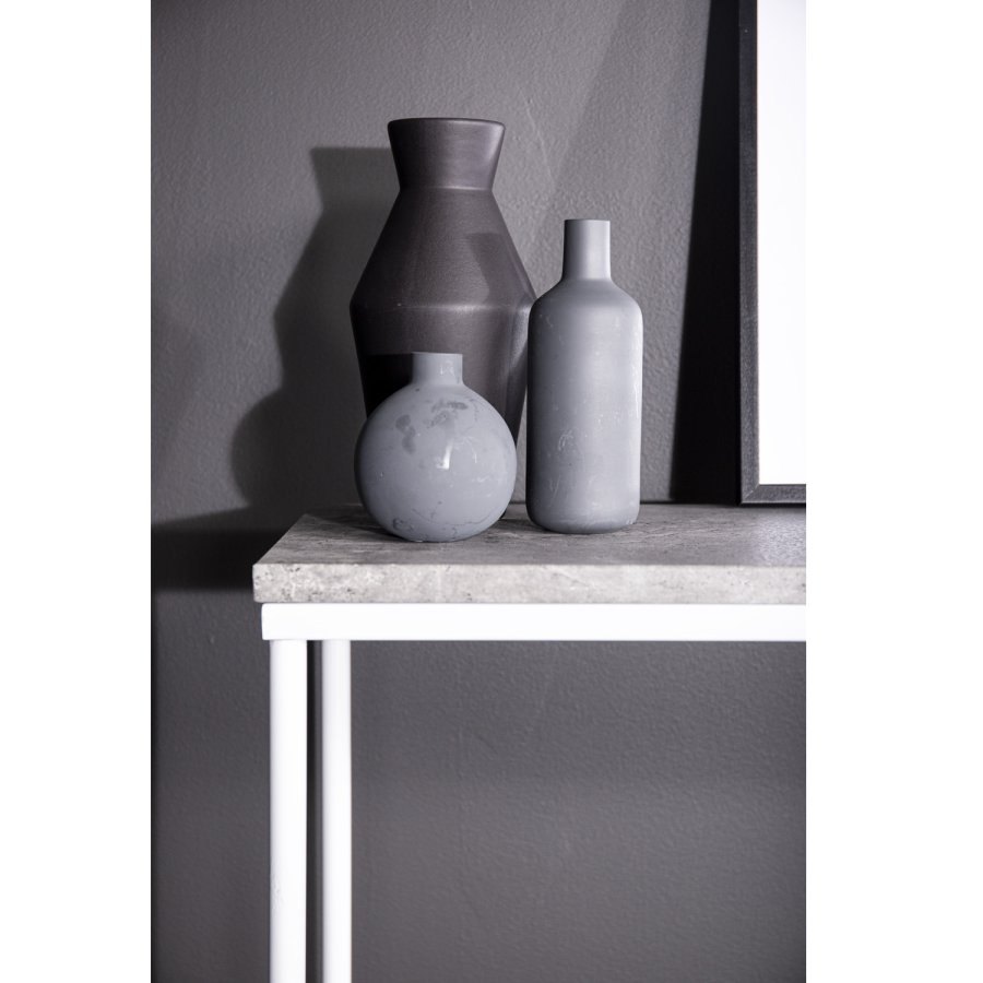 VENTURE DESIGN Palace sidebord - gr sement og hvitt metall (110x30)