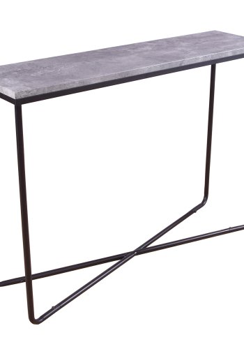 VENTURE DESIGN Palace sidebord - gr sement og svart metall (110x30)