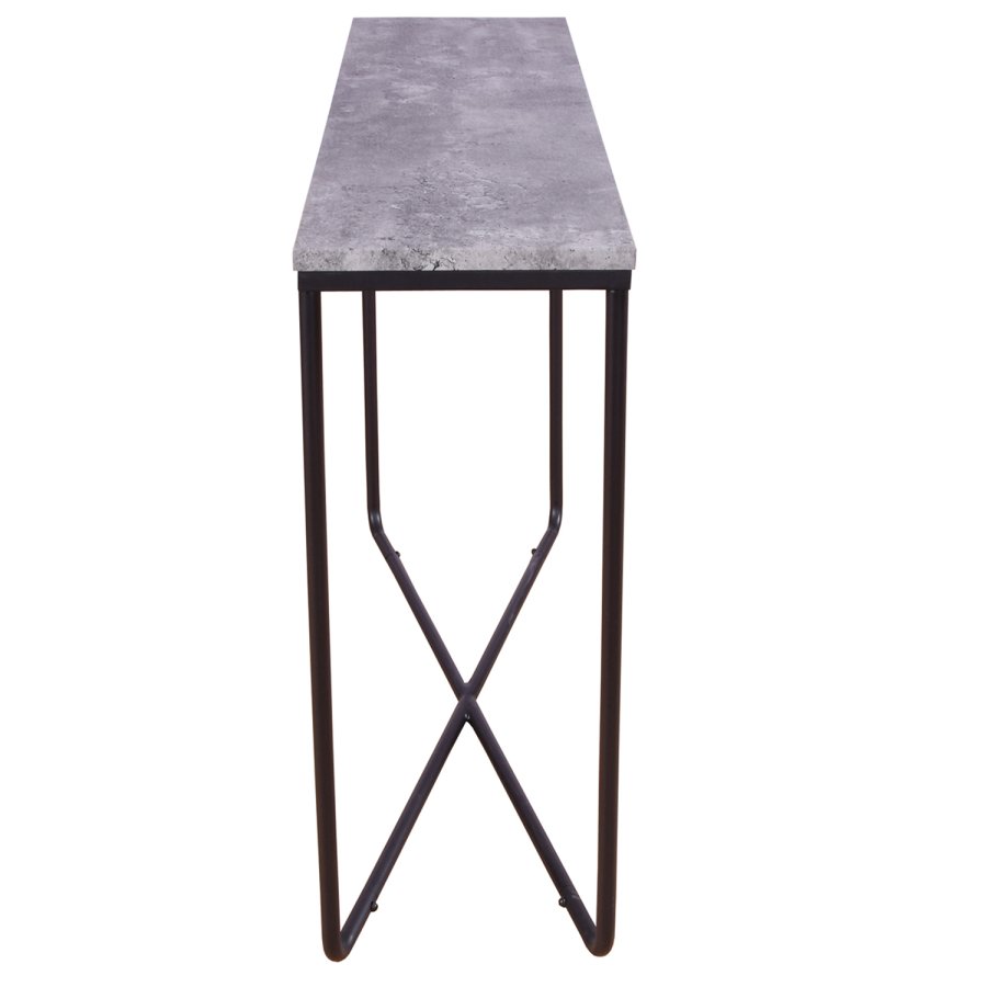 VENTURE DESIGN Palace sidebord - gr sement og svart metall (110x30)