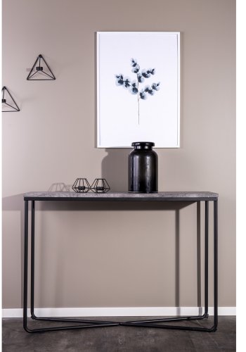 VENTURE DESIGN Palace sidebord - gr sement og svart metall (110x30)