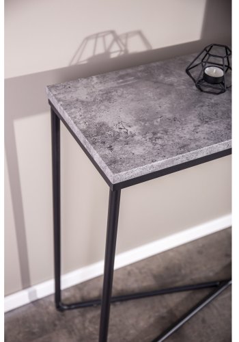 VENTURE DESIGN Palace sidebord - gr sement og svart metall (110x30)