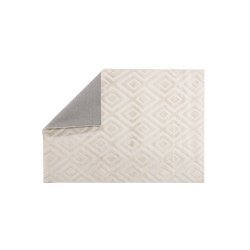 Pia gulvtppe, rektangulr - hvid polyester (230x160)