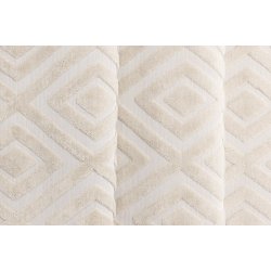 Pia gulvtppe, rektangulr - hvid polyester (230x160)