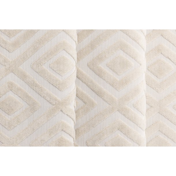 Pia gulvtppe, rektangulr - hvid polyester (230x160)