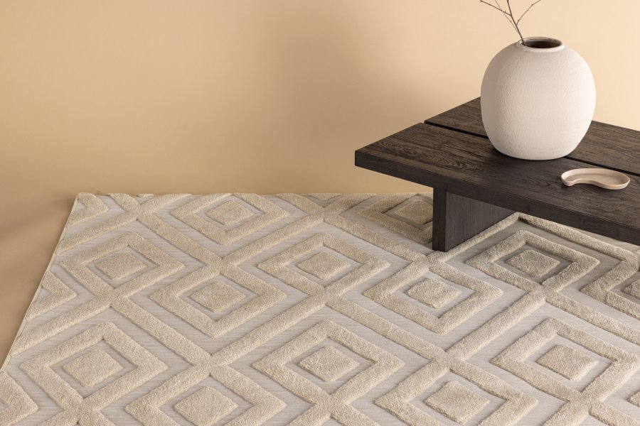 VENTURE DESIGN Pia Rug Pia Polyester Shaggy - 230*160- -Rektangulr-Beige