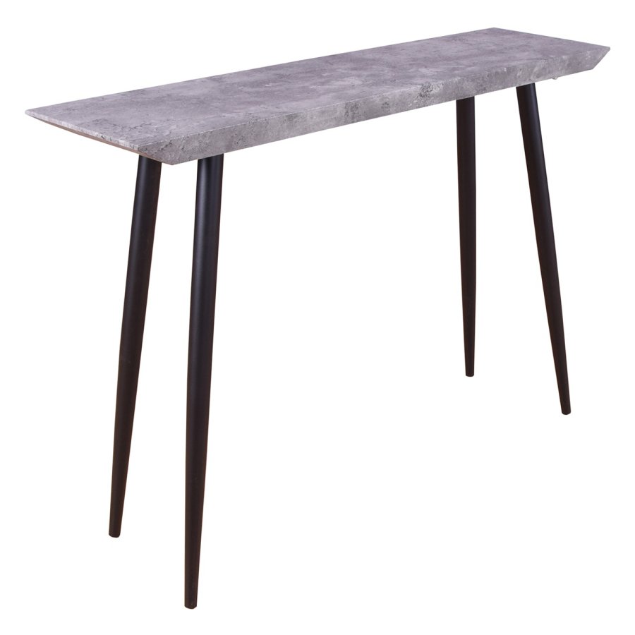 VENTURE DESIGN Edge Beistelltisch - grauer Zement und Metall (110x30)