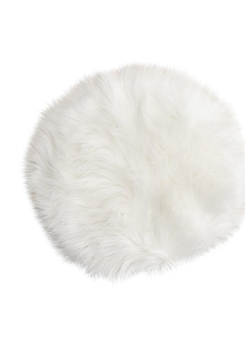 VENTURE DESIGN Katy Pute Katy Polyester fuskepels - 34*34---Rund-Hvit