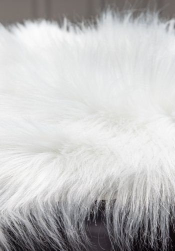 VENTURE DESIGN Katy Pute Katy Polyester fuskepels - 34*34---Rund-Hvit