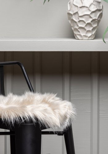 VENTURE DESIGN Katy Pute Katy Polyester fuskepels - 34*34--Rund-beige