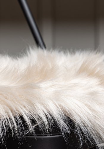 VENTURE DESIGN Katy Pute Katy Polyester fuskepels - 34*34--Rund-beige