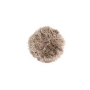 VENTURE DESIGN Katy sdeskind, rund - brun akryl falsk pels (34)