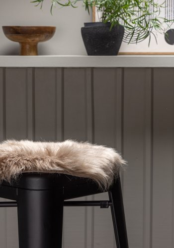 VENTURE DESIGN Katy Pute Katy Polyester falsk pels - 34*34---rund-brun