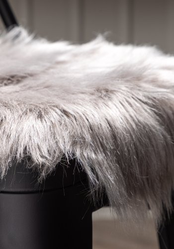 VENTURE DESIGN Katy sdeskind, rund - gr akryl falsk pels (34)