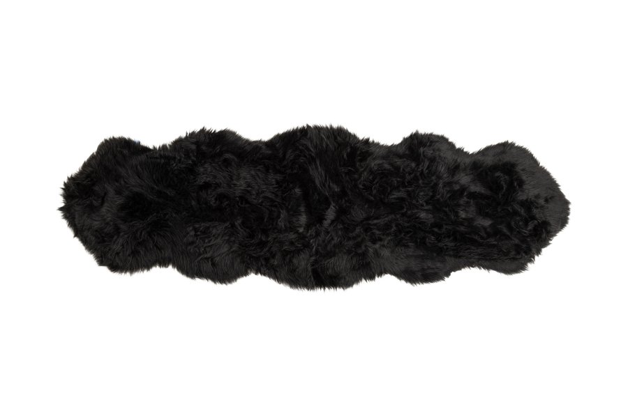 VENTURE DESIGN Katy Teppe Katy Polyester falsk pels - 180*55- -Pld-Sort