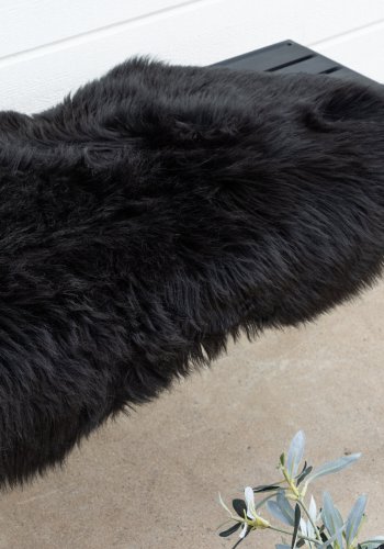 VENTURE DESIGN Katy Teppe Katy Polyester falsk pels - 180*55- -Pld-Sort