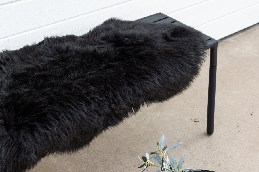 VENTURE DESIGN Katy Teppe Katy Polyester falsk pels - 180*55- -Pld-Sort