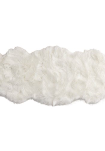 VENTURE DESIGN Katy Teppe Katy Polyester Fake Fur - 180*55- -Pläd-White