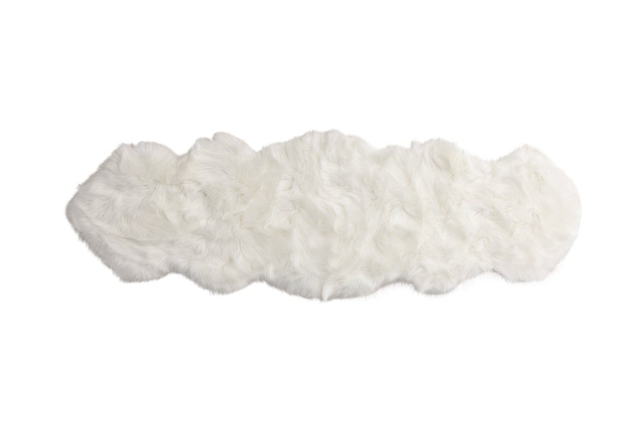 VENTURE DESIGN Katy Teppe Katy Polyester Fake Fur - 180*55- -Pläd-White